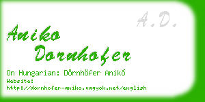 aniko dornhofer business card