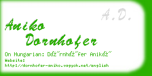 aniko dornhofer business card